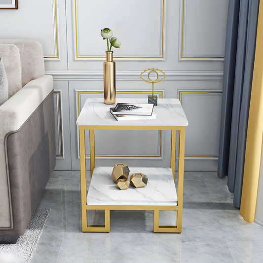 Mesa De Centro Auxiliar Multifuncional Rectangular 2 Niveles