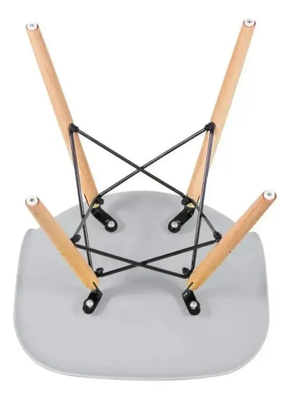 Silla De Comedor Eames Eiffel Botonê Patas De Madera X2