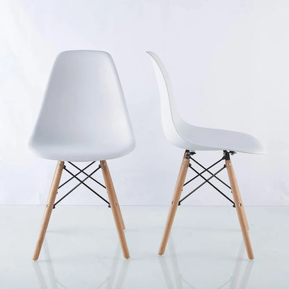 Silla De Comedor Eames Eiffel Botonê Patas De Madera X2