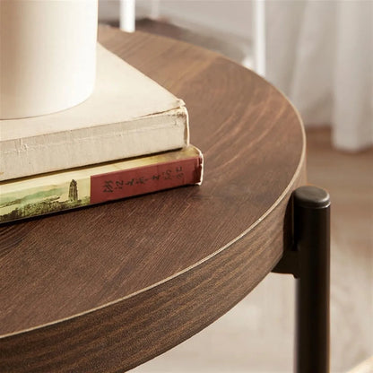 Mesa De Centro Auxiliar Multifuncional Redonda 2 Niveles