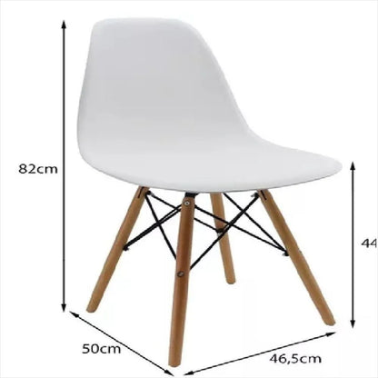 Silla De Comedor Eames Eiffel Botonê Patas De Madera X2