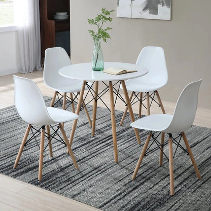 Silla De Comedor Eames Eiffel Botonê Patas De Madera X2