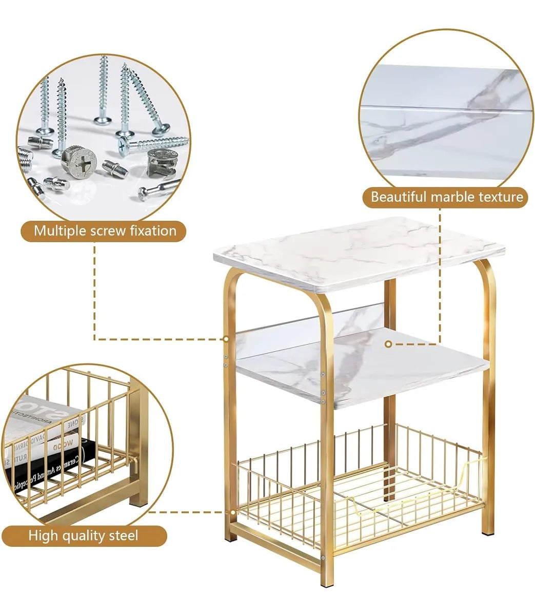 Mesa Auxiliar Multifuncional Rectangular 3 Niveles