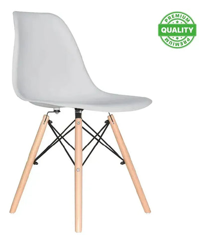 Silla De Comedor Eames Eiffel Botonê Patas De Madera X2