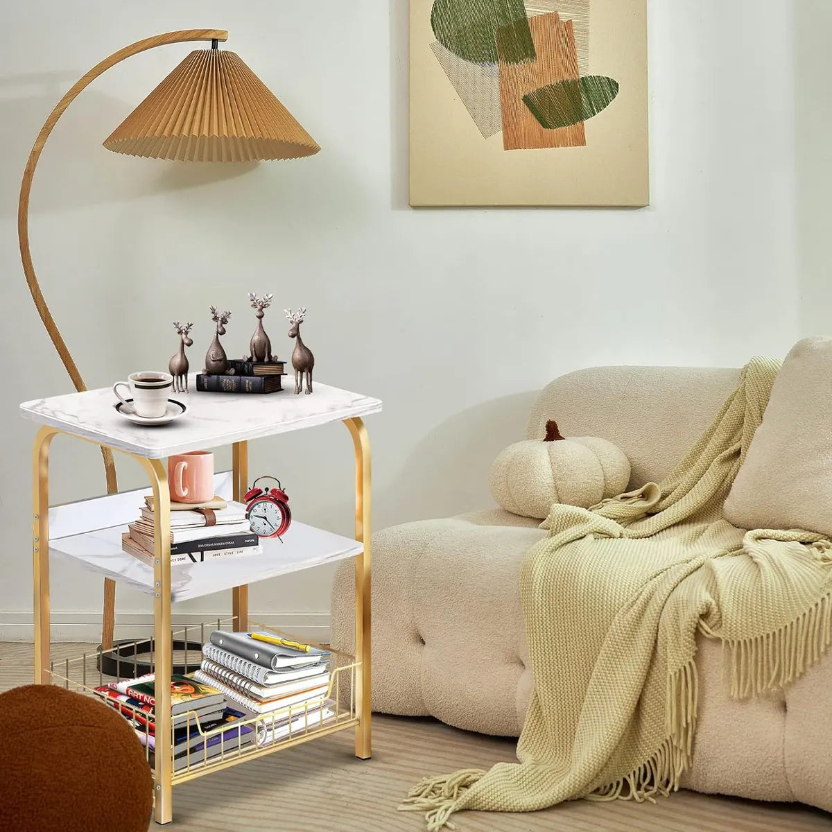 Mesa Auxiliar Multifuncional Rectangular 3 Niveles