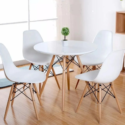 Silla De Comedor Eames Eiffel Botonê Patas De Madera X2