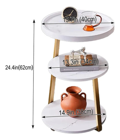 Mesa De Centro Multifuncional Redonda 3 Niveles