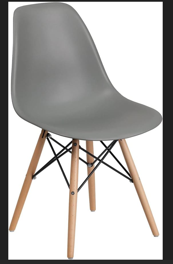 Silla De Comedor Eames Eiffel Botonê Patas De Madera X2