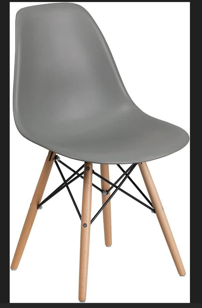 Silla De Comedor Eames Eiffel Botonê Patas De Madera X2