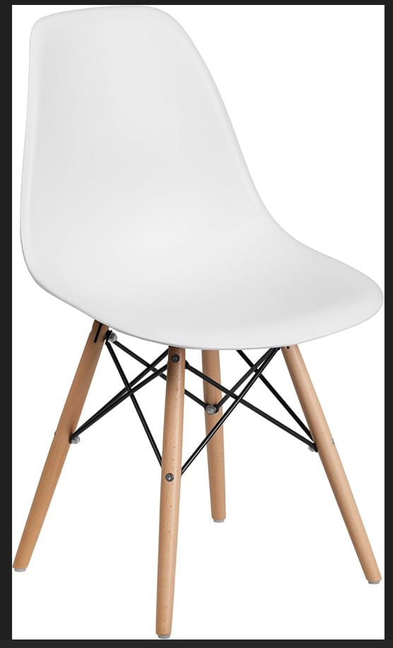 Silla De Comedor Eames Eiffel Botonê Patas De Madera X2